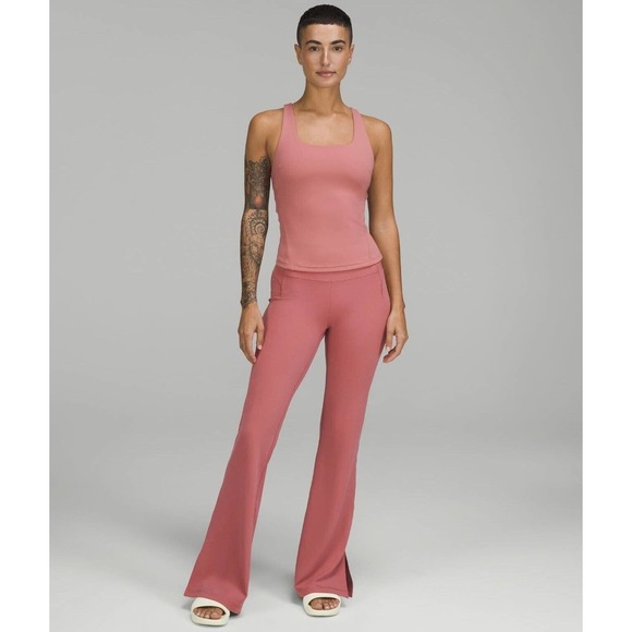 NWT Lululemon [8] Groove SHR Split-Hem Flare Nulu Pant Briar Rose LW5EVCS [$118] - Picture 5 of 16